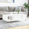 LLEZKBR Tables-Accent Tables-Coffee Tables-Coffee Table High Gloss White 104x60x35cm Engineered Wood