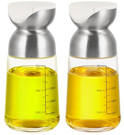 Vucchini Olive Oil Dispenser Bottle 9 Ounce Soy Sauce Vinegar Dispenser Cooking Oil Bottle Container for Air Fryer, Salad, BBQ, Frying
