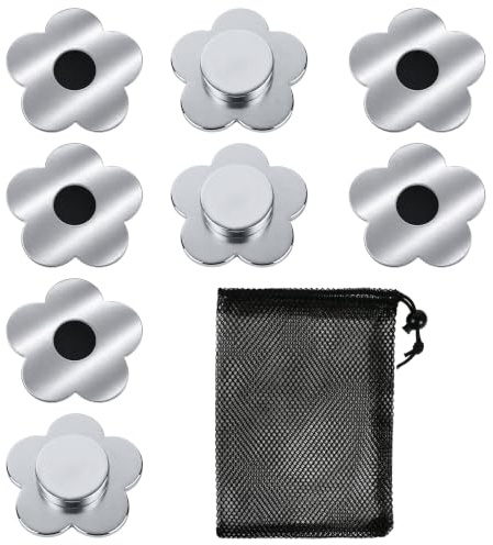 Pince Nappe Exterieur 8X, Poids de Nappe en Acier Inoxydable, Résistants Attache Pinces Lourdes pour Maintien Stable en Jardin et Terrasse, obustes accroche Nappe