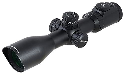 UTG 3-12X44 30mm Compact Scope, AO, 36-color Mil-dot, Rings , Black