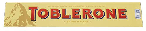 Toblerone Schokolade / Feine Schweizer Milchschokolade mit Honig- und Mandelnougat / Großtafel /1 x 360g