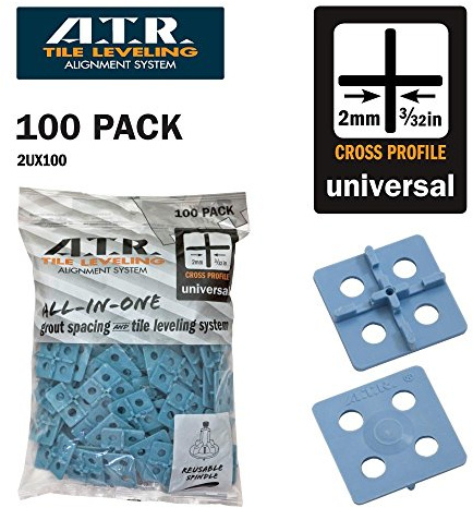 ATR Leveling System - 2UX100 Tile Leveling Alignment System 100 2mm Cross Spacing Plate