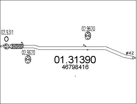MTS Company 131390 Vorschalldämpfer