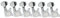 Musiclily 6-en-ligne Mécaniques Guitare Tuners Machine Heads pour Guitare électrique type Fender Strat Tele, Chrome