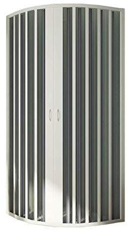Forte Mampara de Ducha Semicircular 70x90 CM Radio 55 H185 PVC Mod. Sharp Central