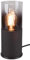 Trio Leuchten Tischleuchte Robin 510600132, Metall Schwarz matt, Glas rauchfarbig, exkl. 1x E27