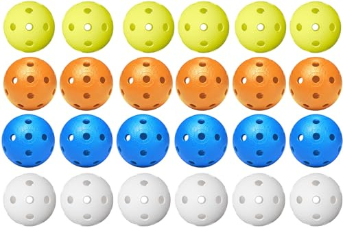 FAT PIPE Floorball Unihockey Ball Set de 24 pelotas | Fat Balls | Color Mix | Balón de competición con certificado IFF para calidad comprobada