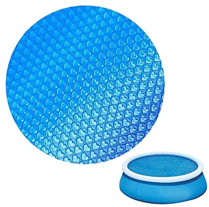 Pellicola Solare per Piscina, Colore Blu, per Piscina Rotonda, Diametro 240 cm