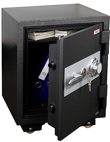 Tresor HWC-L48, feuerfest (60min) Safe Geldschrank Doppelbolzenverriegelung, 72kg Metall 60x46x47cm 39L - schwarz