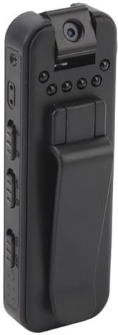 Mini Cámara Con Clip para el Cuerpo y Exteriores - Portátil 1080P, Grabadora de Videoconferencia HD Con 3 MP, Visión Nocturna Infrarroja