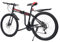 KumuJ 26 Zoll Mountain Bike,Outdoor-Sport Mountenbike,Carbon Stahl Fahrrad mit Vorne und Hinten Scheibenbremsen 21 Speed Variable MTB Bike für Jungen, Mädchen, Frauen und Männer (Schwarz und Rot)