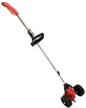 Tosaerba Elettrico Pieghevole Senza Fili, Batteria Integrata con 3 Lame Diverse, Ruote e Palo Telescopico Regolabile, Diametro di Taglio 15cm per Giardino, Cortile, Prato