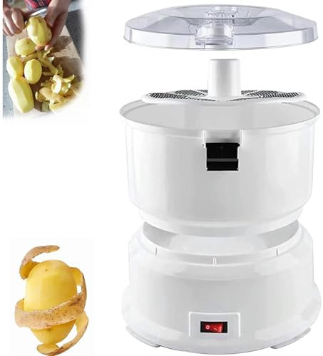 ANGDI Peladora automática de Patatas, peladora rotativa eléctrica, peladora automática de Patatas de 1 kg, operación de un Toque, máquina rotativa for ensaladas, Herramienta for pelar en la Cocina