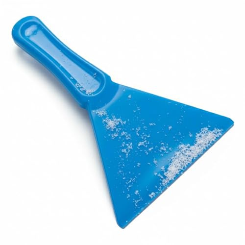 EarlyGrow 10cm Wide Plastic Ice Scraper Ice Snow Frost Removal for Cars, Vans, 4x4s, Truck Windscreen and Windows No Scratches (1, Blue)