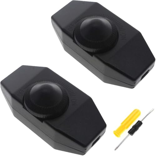 Acmerota Interruptor regulador de intensidad LED de 3 A, interruptor regulable de forma infinita para bombillas LED regulables, interruptor regulador de intensidad LED silencioso de 220 V y 15-60 W