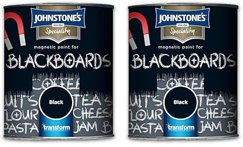 Johnstone's Speciality Magnetic Blackboard Paint - Black 250ml (Pack of 2)