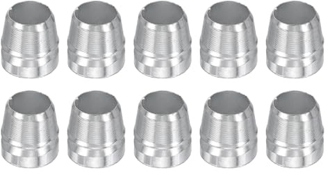 QUARKZMAN 10Pz Cuneo Rotondo Per Manico Di Ascia 14Mm Cunei Di Sicurezza In Metallo Lucido Per Ascia Martello A Graffa Bastone, Argento