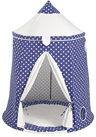 howa Spielzelt/Spielhaus Sterne weiß/blau incl. Bodenmatte
