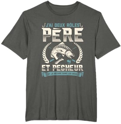 Chemise de pêcheur Homme Papa pêcheur Cadeau Gars pêcheur T-Shirt