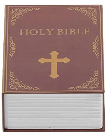 Scatola di Immagazzinaggio Sicura per Libri, Cassaforte a Libro con Lucchetto a Combinazione, mini Cassaforte a Forma di Libro per Soldi, Scatola Segreta Nascosta per Nascondere la Chiave (BIBBIA)