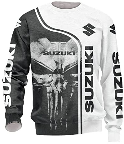SPONYBORTY Hoodies Vestes T-Shirt Pantalons Shorts Cardigan Mince 3D Su-ZUki Impression Pull HommesFemmes Casual Polyester Sweat Robe / A3 / L