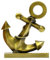 Palmetto Housewares Anchor Miniatur-Statue aus Zinklegierung, Größe LWH 13 x 3 x 16 cm, Anker-Farbe: Golden, PH-AN-01UK