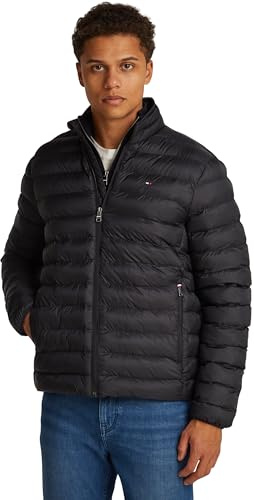 Tommy Hilfiger Chaqueta reciclada para hombre, MW0MW39990, otras chaquetas, color negro, talla L, negro (negro), L