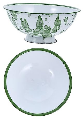 PHENOFICE 2 Piezas Tazón De Esmalte Cuenco De Porcelana Cuencos De Esmalte Vintage Tazón Para Mezclar Esmaltado Tazón De Fuente De La Vendimia Cuenco Irrompible Contenedores De Frutas