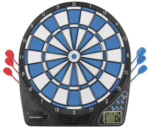 Accudart Comet Electronic Dartboard – 21 Games, 149 Variations, LED Scoring for Up to 8 Players, Virtual Opponent, Adjustable Volume, Wide Catch Ring – Includes 6 Soft Tip Darts & Extra Tips