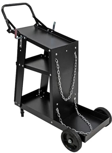 Actiasgear - 3-Tier Welding Cart with Gas Bottle Storage | 80kg Capacity