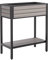 Dehner Hochbeet Houston, schmales Balkonhochbeet, 87 x 76 x 38 cm, Volumen 40 l, Kunststoff/Aluminium, grau