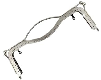 WRITWAA Telaio Clutch Argento Forma di Labbra con Manico per Borsa Fai da Te Chiusura Resistente Antiruggine per Accessori Portamonete e Artigianato