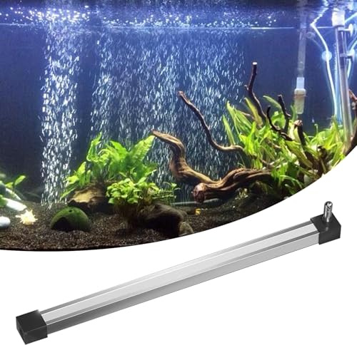GOEDCH 30 cm Aquarium Luftausströmer Stab aus Aluminiumlegierung: Nano- Aquarium Sauerstoff Blasenstreifen mit Edelstahl-Entlüftung, Luftstein-Sauerstoff Diffusor für Gelösten Sauerstoff