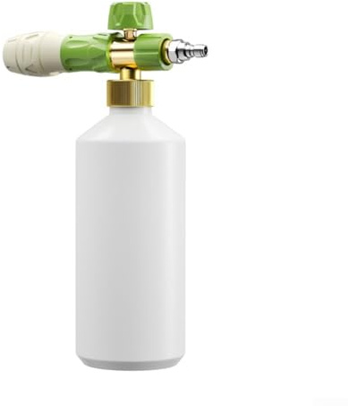 Spruzzatore in schiuma portatile per idropulitrice – 1000 ml ad alta pressione per lavaggio auto schiuma Blaster con doppio connettore e valvola bidirezionale, compatibile con la maggior parte