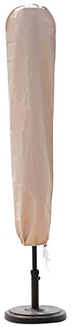 C-Hopetree Parasol Cover Fits for 2m to 4m Garden Outdoor Market Umbrellas, Waterproof, with Zipper and Rod, Beige