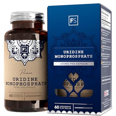 FS Uridinmonophosphat | 60 Uridin Kapseln - Hochdosiertes Uridine Monophosphate - 300mg Uridine pro Portion | Gentechnik-, Gluten- & Allergenfrei | Hergestellt in Großbritannien
