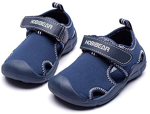Boys Water Shoes Quick Dry Breathable Aqua Kids Sport Sandals Beach Swim Pool Water Park (Blue,7 Toddler)