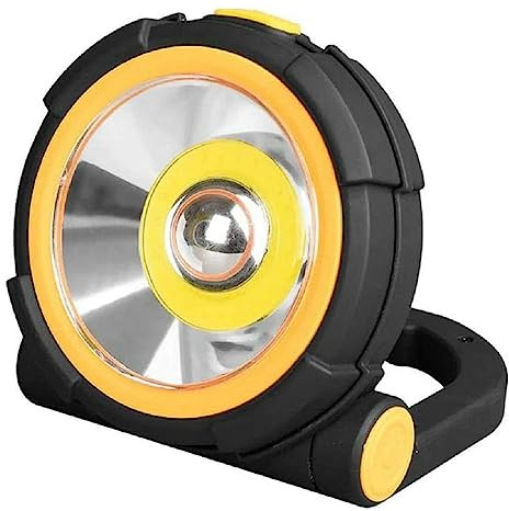 Edm 36402 Linterna Led con 2 Potencias y Luz de Emergencia, 150 Lumens, Negro
