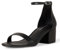 Amazon Essentials Damen Sandale mit Absatz und Zwei Riemchen, Schwarz Kunstleder, 38 EU