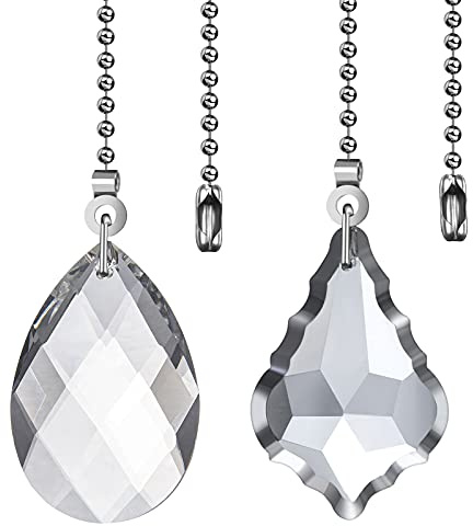 LINGTONG 2PCS Ceiling Fan Pull Chains with 20-inches Extension Chains