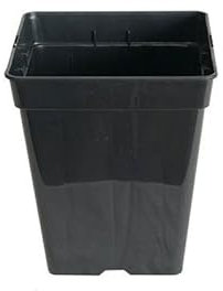 Control Garden Maceta Cuadrada para Plantas Negra 25 L - Macetero de Plástico para Flores - Tiesto para Cultivos Resistente