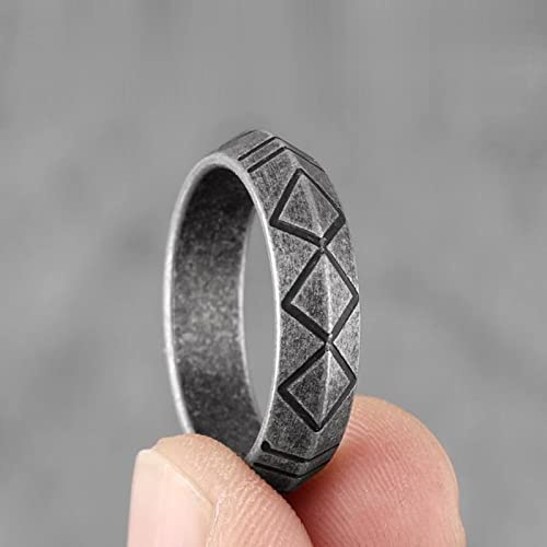 Trendy Minimalist Stripe Stainless Steel Mens Rings Punk Simple Cool for Male Boyfriend Biker Jewelry Creativity Gift Wholesale
