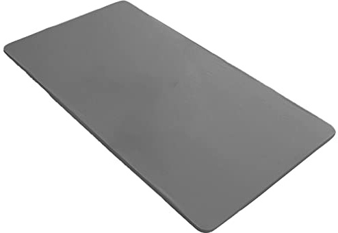 rismart Elástico Mantel de Mesa Piel PU Rectángulo Impermeable Resistente al Aceite Cubierta Gris,60 x 120 cm