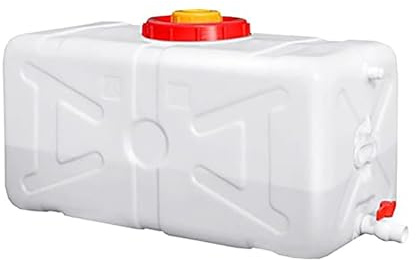 Large Household Capacity Water Tank, Drop-Resistant Portable Horizontal Plastic Water Storage Container with Faucet for Household Water Camping Outdoor Self-Driving Tour(Size:80L)