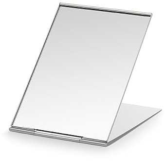 VANCOV Compact Mirror, Portable Folding Mirror, Ultra Slim and Durable with Aluminium Shell, Handbag Mirror for Travel, 15 x 10.1 cm, Large