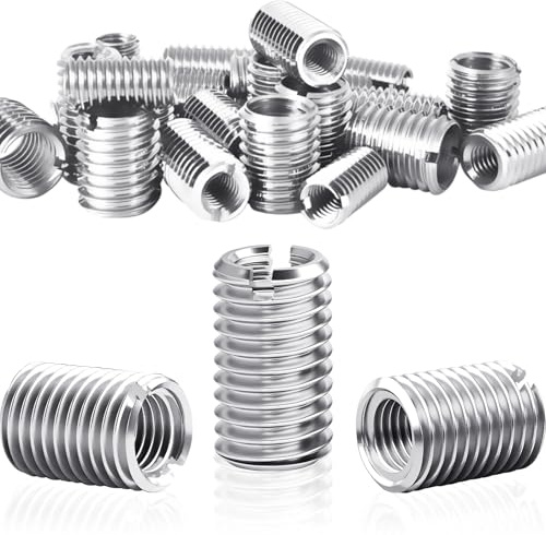 Jyvex gänginsats M8 till m6 x 10 mm, 24 stycken gängadaptrar, gänghylsa i rostfritt stål, adapter för skruvkontakter, reducera M8 till M6, reparation, montering