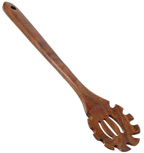 Cucchiaino per spaghetti, mestolo per spaghetti, in legno, da appendere, per spaghetti, per spaghetti da cucina, lavabile in lavastoviglie, 32 cm