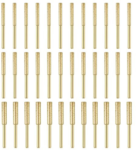 36 Pezzi Affilatrice Lima per Motoseghe, Affila Catena Motosega 4mm, 4.8mm, 5.5mm, Pietre Abrasive per Affilare Catene di Motoseghe a Gas ed Elettriche, Accessori Affilatura Professionale