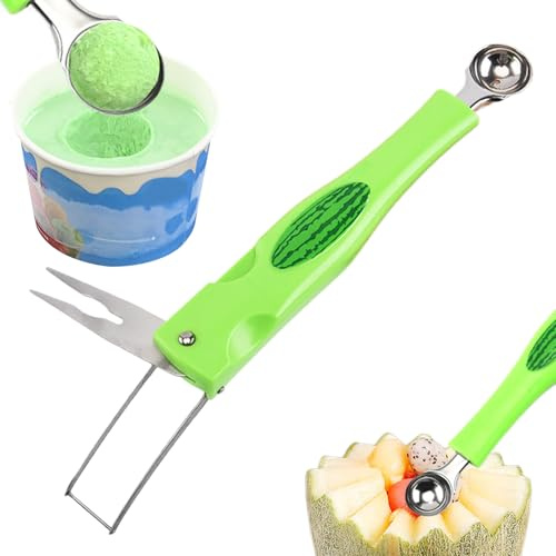 Cortador de bolas de fruta, cortador de melón, herramienta de cocina portátil para helados, galletas, hornear, postre, ensalada, preparación de comidas, hogar, restaurante, panadería, fiesta, 160/200