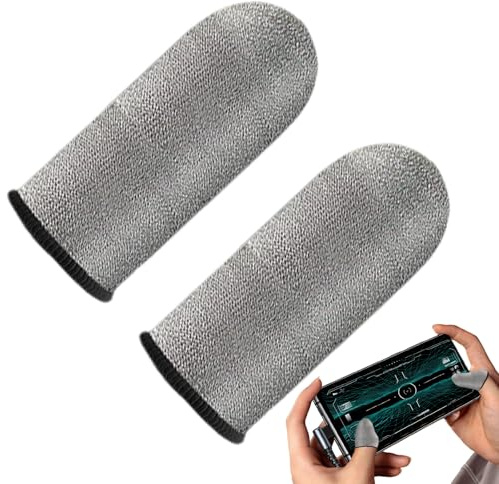 Game Finger Sleeve - Mobile Gamng Finger Sleeve | Anti-Slip Silverfiberkassettskydd | Fingerärm | Tumskydd Anti-Sweat Pekskärmsskydd för gioch